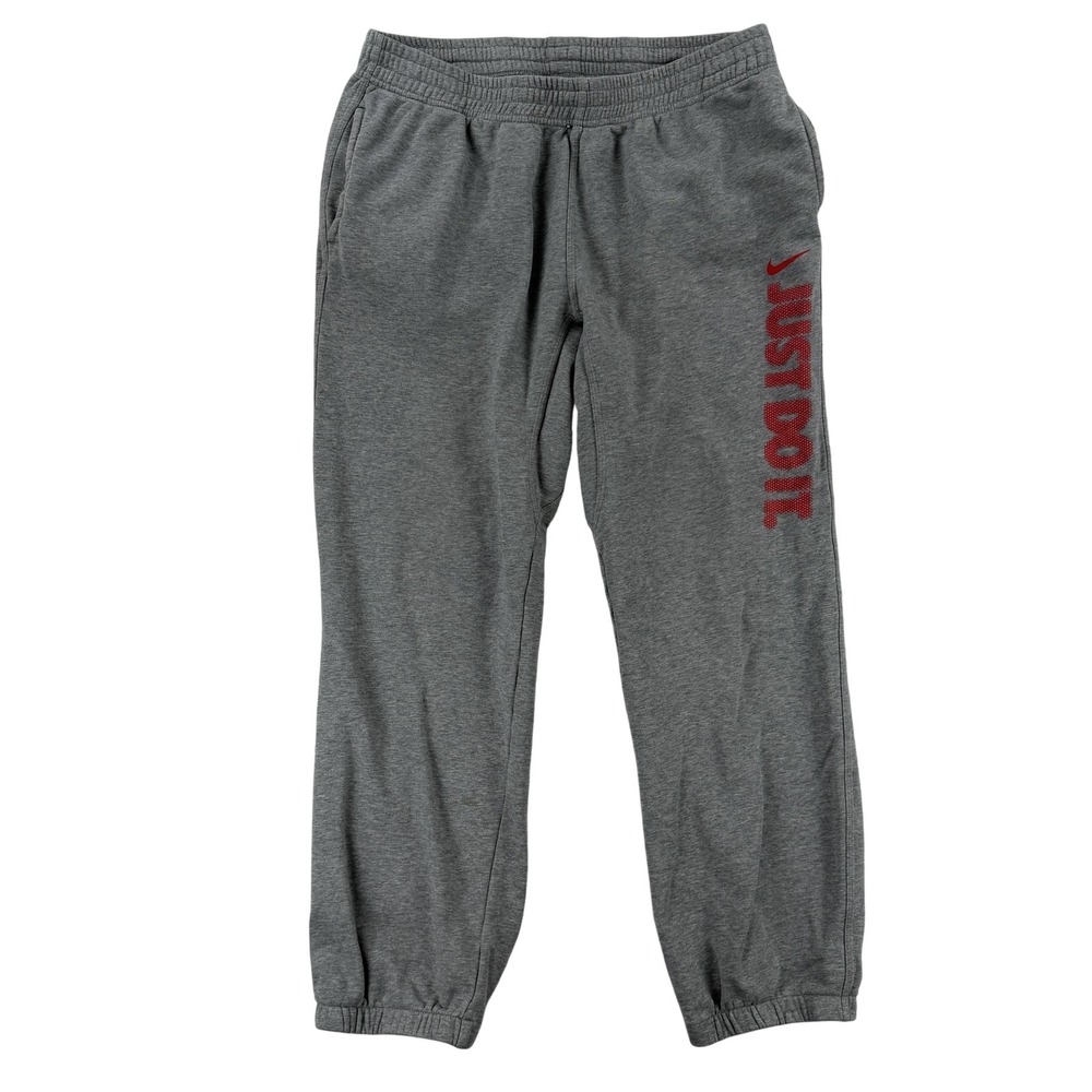 Nike Sweatpants Mens XL Gray French Terry Jogger Pants Just Do It 584993-065